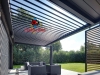 Mái nhôm xếp Aluminum pergola tự động che nắng 99% chắn sáng cản mưa hiêu quả