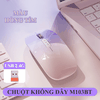 Chuột không dây M103BT kết nối Bluetooth và USB 2.4G thiết kế siêu mỏng siêu nhẹ, đa dạng màu sắc phối màu hiện đại