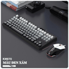 Bộ bàn phím và chuột có dây chuyên game K-SNAKE KM870 PHỐI MÀU MỚI kiểu dáng phím mini size 87 phím đèn led 7 màu