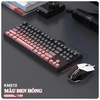 Bộ bàn phím và chuột có dây chuyên game K-SNAKE KM870 PHỐI MÀU MỚI kiểu dáng phím mini size 87 phím đèn led 7 màu