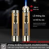 Bật lửa khò 1 tia Honest BCZ852-1 – Có đục cigar, kim thông, gác điếu – Chống gió, kim loại cao cấp