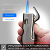 Bật lửa khò 1 tia Honest BCZ856-1 chính hãng – Mẫu mới nhất, chống gió, có đục cigar, nhìn rõ gas, kim loại cao cấp