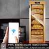 Tủ điện bảo quản cigar 6 tầng Lubinski RA-666 – Gỗ tuyết tùng, điều khiển WiFi, mở khóa vân tay thông minh