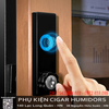 Tủ điện bảo quản cigar 6 tầng Lubinski RA-666 – Gỗ tuyết tùng, điều khiển WiFi, mở khóa vân tay thông minh