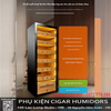 Tủ điện bảo quản cigar 6 tầng Lubinski RA-666 – Gỗ tuyết tùng, điều khiển WiFi, mở khóa vân tay thông minh