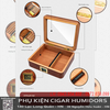 Hộp Bảo Quản Cigar Cao Cấp Lubinski YJA-60054 – Gỗ Tuyết Tùng, Hiển Thị Nhiệt Độ & Độ Ẩm Điện Tử