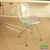 Ghế Eames DSR Clear chân sắt