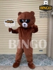 Mascot gấu Brown đeo kính