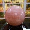 Quả cầu thạch anh hồng tự nhiên ĐK 14cm - 3.8kg - MTA185