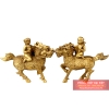 Cặp kỳ lân tống tử bằng đồng nguyên chất - 13x15cm - 1.2kg