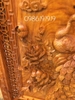 Tranh Chim Công Hoa Mẫu Đơn gỗ hương cao 89cm rộng 70cm dày 8cm 