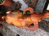 Tượng Trâu Đứng gỗ hương easup đaklak nguyên khối. cao 30cm, rộng 48cm, sâu 20cm