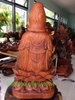 Tượng quan âm ngồi đài sen gỗ hương,  cao 50cm rộng 30cm sâu 30cm