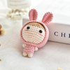 DIY Làm Móc Khoá Len Thú ChiBi-Thỏ hồng
