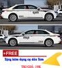 Tem dán sườn Decal dán sườn trang trí Ô tô D-354  Tặng kèm dụng cụ dán Tem