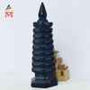 Tháp Văn Xương đá Obsidian Đen 16cm