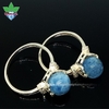 Nhẫn bạc Thái 925 đính đá Aquamarine 6A