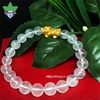Vòng Tay Thạch Anh Trắng charm Tỳ Hưu Thiên Lộc vàng 9999