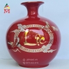 Bình Gốm Men Đỏ Vẽ Chữ Lộc Trang Trí Phòng Khách