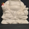 Tượng Phật Di Lặc  Ngồi Đài Sen Đá Trắng