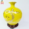 Bình Hút Lộc Gốm Sứ Men Vàng Vẽ Chữ Lộc Trang Trí Phòng Khách