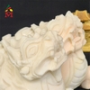 Cặp Tỳ Hưu Đứng Ngọc Serpentine Hồng Nhạt