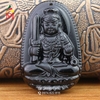 Mặt Phật Bản Mệnh Bất Động Minh Vương Obsidian Đen