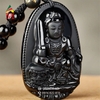 Mặt Phật Bản Mệnh Văn Thù Bồ Tát Obsidian Đen