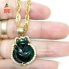 Vòng Tay Diopside 3A Mix Hồ Ly Ngọc Cẩm Thạch Bọc Vàng 10K