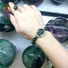 Vòng Tay Diopside 3A Mix Hồ Ly Ngọc Cẩm Thạch Bọc Vàng 10K