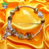 Vòng Tay Thạch Anh Mắt Hổ Vàng Mix Bạc 925