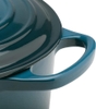 Nồi gang Le Creuset Brater rund Evo 24cm Deep teal xanh cổ vịt