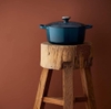Nồi gang Le Creuset Brater rund Evo 24cm Deep teal xanh cổ vịt