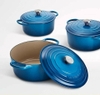Nồi gang Le Creuset Brater rund Evo 22cm Blue Marseile