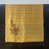 Khăn Lụa Tơ Tằm vẽ hoa cỏ mẫu 53 (vàng cam)