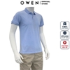 Áo Thun polo Nam Tay Ngắn Có Cổ Owen APV231337 màu xanh birdeyes dáng body fit vải cotton