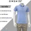 Áo Thun polo Nam Tay Ngắn Có Cổ Owen APV231337 màu xanh birdeyes dáng body fit vải cotton