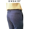 Quần Kaki Nam Owen QKSL231792 màu navy trơn dáng slim fit chất liệu CVC Spandex