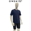 Áo Thun Nam Tay Ngắn Không Cổ Owen TS22368 màu navy dáng freesize vải cotton