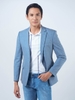 Áo Demi - Blazer Owen BL220693 Kẻ sọc ghi xanh Dáng Regular Fit Vải Polyester