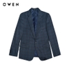 Áo Demi - Blazer Owen BL220696 màu kẻ caro ghi đậm dáng regular fit vải polyester