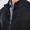Áo Khoác Jacket Owen JK231605 màu đen sọc họa tiết chìm dáng regular fit cổ đứng  áo khoác nhẹ chất liệu Polyester