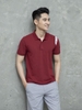 Áo Thun Nam Tay Ngắn Có Cổ Aristino APS008S1 Màu Booc Đô 35 Kiểu Dáng Slim Fit Chất Liệu Cotton