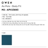 Áo Thun Nam Tay Ngắn Có Cổ Owen APV23693 Màu Xanh Đậm Trơn Kiểu Dáng Body Fit Chất Liệu Cotton