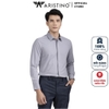 Áo Sơ Mi Nam Dài Tay Aristino ALS10402 Màu xám Solid dobby Dáng Slim Fit Vải Sợi Tre