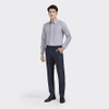 Áo Sơ Mi Nam Dài Tay Aristino ALS10402 Màu xám Solid dobby Dáng Slim Fit Vải Sợi Tre