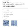Áo Sơ Mi Nam Tay Dài Owen AR220805DT Kẻ caro lớn xanh trắng Dáng Regular Fit Tà Lượn Có Túi Vải Nano