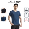 Áo Thun Nam Ngắn Tay Cổ Tròn Aristino ATS038S2 Dáng Slim Fit Chất Liệu Polyester Trơn Màu Đục Lỗ Thể Thao