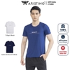 Áo Thun Nam Tay Ngắn Không Cổ Aristino ATS040S2 Dáng Suông Vải Polyester Thể Thao 2 Màu Lựa Chọn