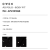 Áo Thun polo Nam Tay Ngắn Có Cổ Owen APV231368 màu đen dáng body fit vải cotton